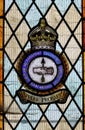 Stained glass window commemorating British Aeroplane and Armaments Experimental Establishment of WW2