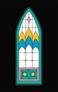 Stained glass window vector concept Royalty Free Stock Photo