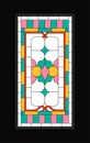 Stained glass window vector concept
