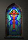 Stained Glass Window Crucifix Royalty Free Stock Photo