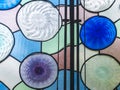 Stained glass window decoration Transparent colorful pattern