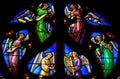 Stained Glass Window Depicting An Angels Choir, In The Cathedral