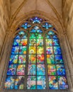 Stained-glass Window designed by Art Nouveau painter Alfons Much