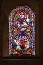 Stained glass window in English cathedral