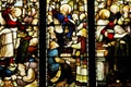 Stained glass window in the Glasgow cathedral