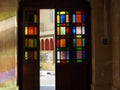 Stained Glass Window In A Heraklion, Crete Church Royalty Free Stock Photo