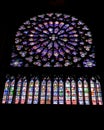 Stained Glass Window inside Notre-Dame Cathedral