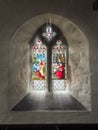 Stained Glass Window inside st Materiana\'s Church in Tintagel
