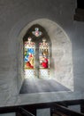 Stained Glass Window inside st Materiana\'s Church in Tintagel