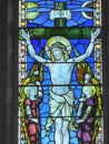 Religious stained glass window Royalty Free Stock Photo