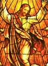 Stained glass window of Jesus