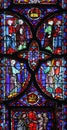 Stained glass window in La Sainte-Chapelle in Paris