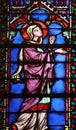 Stained glass window in La Sainte Chapelle in Paris