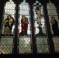 Stained glass window in Llandaff Cathedral, Cardiff, Wales