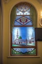 Stained glass window in the mosque
