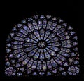 Stained Glass Window Of Notre Dame, Paris Royalty Free Stock Photo