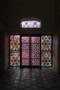 Stained-glass window in The Palace of Shaki Khans Royalty Free Stock Photo