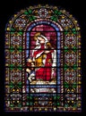 Stained glass window of Saint Elizabeth Royalty Free Stock Photo