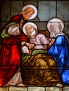 Stained glass window of Saint Joseph Church Royalty Free Stock Photo