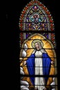 Stained glass window, saint mary