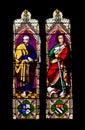 Stained Glass Window Saints Paul and Peter Royalty Free Stock Photo