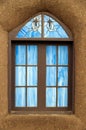 Stained Glass Window, San Geronimo, Taos Royalty Free Stock Photo