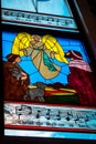 Stained glass window in the Silent Night Chapel