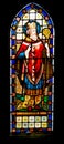 Stained glass window of St Columba Royalty Free Stock Photo
