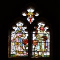 Stained glass window of St John the Baptist Parish Church