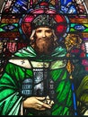 St. Patrick in Stained Glass Cong County Mayo Ireland Royalty Free Stock Photo
