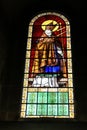 Stained glass window 16th century of Saint Brice