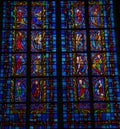 Stained glass window in Tours Royalty Free Stock Photo