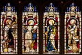 Stained Glass window in Wadham College Chapel, Oxford, Oxfordshire, United Kingdom