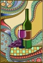 Stained-glass window Wine