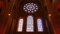 Stained glass windows of the Catholic Cathedral Notre-Dame de Chartres in Eure-et-Loir France Royalty Free Stock Photo