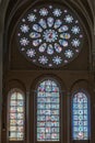 Stained-glass windows in Chartres Cathedral