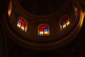 Stained glass windows in a Church Royalty Free Stock Photo