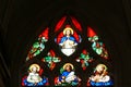 Stained glass windows Church of Saint-Germain Royalty Free Stock Photo