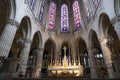 Stained glass windows Church of Saint-Germain Royalty Free Stock Photo