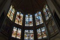 Stained-glass windows in Dome church Hoorn Royalty Free Stock Photo