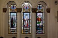 Stained glass windows in Greek Orthodox Cathedral