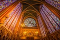 Stained glass windows of Saint Chapelle Royalty Free Stock Photo