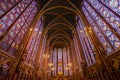 Stained glass windows of Saint Chapelle Royalty Free Stock Photo