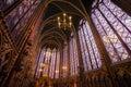 Stained glass windows of Saint Chapelle Royalty Free Stock Photo