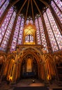 Stained glass windows of Saint Chapelle Royalty Free Stock Photo