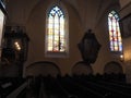 Stained glass windows of St. Mary\'s Church -Tallinn Estonia Royalty Free Stock Photo