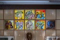 Stained-glass windows on the theme of Ivan Franko\'s works - a famous Ukrainian writer, in the Ivan Franko Public Library.