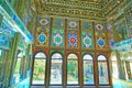 Stained-glass windows in Zinat Ol-Molk mansion, Shiraz, Iran Royalty Free Stock Photo