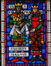 Stained Glass in Worms - Charlemagne and Fastrada