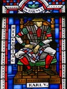 Stained Glass in Worms - Charles V at the Diet of Worms